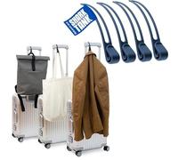 Stowey Travel Hook - Kofferhaken für Jacke, Tasche & mehr (4 Stk) Navy Blau