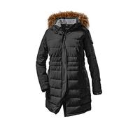 STOY Damen Parka WMN Quilted PRK A - Steppparka mit abzippbarer Kapuze - Winterjacke in großen Größen - Jacke in Daunenoptik, schwarz, 44, 36017-000