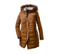 STOY Damen Parka WMN Quilted PRK A - Steppparka mit abzippbarer Kapuze - Winterjacke in großen Größen - Jacke in Daunenoptik, Dark Curry, 50, 36017-000