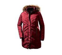 STOY Damen Parka WMN Quilted PRK D - Steppparka in Daunenoptik mit abzippbarer Kapuze - Mantel in großen Größen, dunkelrot, 46, 36020-000