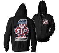 STP Offizielles Lizenzprodukt American No. 1 Zipped Kapuzenpullover (Schwarz), X-Large