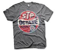 STP Offizielles Lizenzprodukt Octane Booster Herren T-Shirt (Dark Grau), X-Large