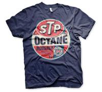 STP Offizielles Lizenzprodukt Octane Booster Herren T-Shirt (Marineblau), Large