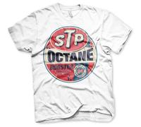 STP Offizielles Lizenzprodukt Octane Booster Herren T-Shirt (Weiß), X-Large