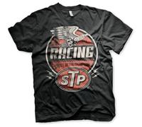 STP Offizielles Lizenzprodukt Vintage Racing Herren T-Shirt (Schwarz), X-Large