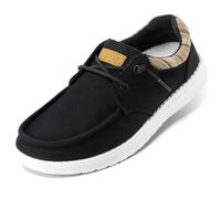 STQ Mokassins Damen Slip on Loafer Schuhe Arch Support Reinschlüpfen Leichte Atmungsaktiv Walking Schlupfschuhe Orthopädische Frauen Loafer Memory Foam Work Bequeme Fashion Schwarz 39 EU 7.5 US