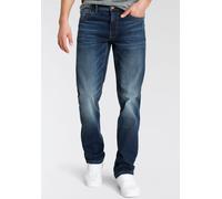 Straight-Jeans AJC, Herren, Gr. 32, Länge 30, blau (dunkelblau), Denim/Jeans, Obermaterial: 98% Baumwolle, 2% Elasthan, unifarben, normal lang, Jeans Straight-Jeans, gerade geschnitten, Used-Look-Wasc