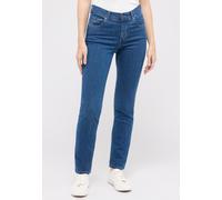 Straight-Jeans ANGELS "CICI", Damen, Gr. 34, Länge 32, blau (mid blau), Denim/Jeans, Obermaterial: 92% Baumwolle, 6% Polyester, 2% Elasthan, straight fit, Jeans Straight-Jeans (39816746-34) mid blau