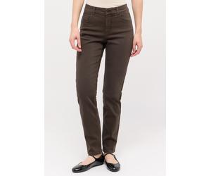 Straight-Jeans ANGELS "CICI", Damen, Gr. 34, Länge 32, chocolate used, Denim/Jeans, Obermaterial: 92% Baumwolle, 6% Polyester, 2% Elasthan, slim fit, Jeans Straight-Jeans, Straight-Schnitt, Slim fit P