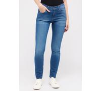 Straight-Jeans ANGELS "CICI", Damen, Gr. 40, Länge 32, blau (mid blau used), Denim/Jeans, Obermaterial: 92% Baumwolle, 6% Polyester, 2% Elasthan, straight fit, Jeans Straight-Jeans (78853624-40) mid b