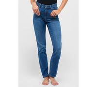Straight-Jeans ANGELS "CICI", Damen, Gr. 44, Länge 32, blau (mid blau used), Denim/Jeans, Obermaterial: 92% Baumwolle, 6% Polyester, 2% Elasthan, straight fit, Jeans Straight-Jeans (78853624-44) mid b