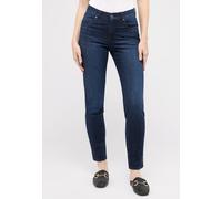 Straight-Jeans ANGELS "CICI", Damen, Gr. 44, Länge 32, blau (schwarz indigo used), Denim/Jeans, Obermaterial: 92% Baumwolle, 6% Polyester, 2% Elasthan, slim fit, Jeans Straight-Jeans, Straight-Schnitt