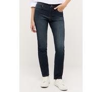 Straight-Jeans ANGELS "CICI", Damen, Gr. 44, Länge 32, rinse night blau used, Web, Obermaterial: 89% Baumwolle, 8% Polyester, 3% Elasthan, slim fit normal, Jeans Straight-Jeans, in Slim Fit-Passform (