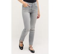 Straight-Jeans ANGELS "CICI", Damen, Gr. 46, Länge 32, grau (light grau used), Web, Obermaterial: 89% Baumwolle, 8% Polyester, 3% Elasthan, slim fit normal, Jeans Straight-Jeans, in Slim Fit-Passform