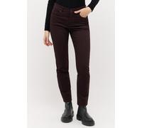 Straight-Jeans ANGELS "CICI", Damen, Gr. 48, Länge 32, braun (deep wine used), Denim/Jeans, Obermaterial: 92% Baumwolle, 6% Polyester, 2% Elasthan, casual, straight fit, Jeans Straight-Jeans, Straight