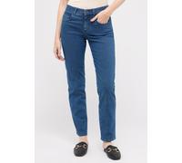 Straight-Jeans ANGELS "DOLLY", Damen, Gr. 46, Länge 30, blau, Denim/Jeans, Obermaterial: 82% Baumwolle, 15% Polyester, 3% Elasthan, straight fit, Jeans Straight-Jeans, mit Stretch (11791249-46) blau