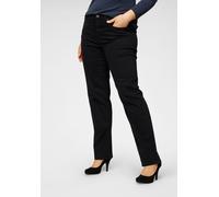 Straight-Jeans ARIZONA "Curve-Collection", Damen, Gr. 48, N-Gr, schwarz, Denim/Jeans, Obermaterial: 98% Baumwolle, 2% Elasthan, unifarben, Basic, bequem lang, Jeans Straight-Jeans, bequeme Passform, g