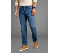 Straight-Jeans ARIZONA, Herren, Gr. 26, N + U Gr, mid blau used, Denim/Jeans, Obermaterial: 99% Baumwolle, 1% Elasthan, unifarben, straight fit lang, Jeans Straight-Jeans, gerader Schnitt, mit Eingrif