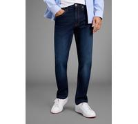 Straight-Jeans ARIZONA, Herren, Gr. 28, U + N + S Gr, blau (dunkelblau used), Denim/Jeans, Obermaterial: 84% Baumwolle, 14% Polyester, 2% Elasthan, unifarben, straight fit lang, Jeans Straight-Jeans, 