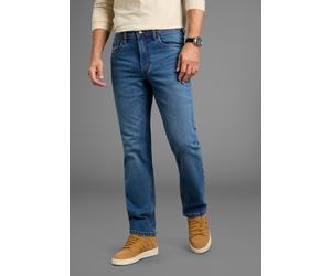 Straight-Jeans ARIZONA, Herren, Gr. 29, N + U Gr, mid blau used, Denim/Jeans, Obermaterial: 99% Baumwolle, 1% Elasthan, unifarben, straight fit lang, Jeans Straight-Jeans, gerader Schnitt, mit Eingrif