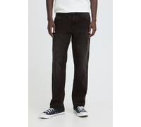 Straight-Jeans BLEND "BHROCK REG FIT PPNOOS", Herren, Gr. 28, Länge 34, denim washed schwarz, Denim/Jeans, Obermaterial: 99% Baumwolle, 1% Elasthan, Abriebeffekte, regular fit lang, Jeans Straight-Jea