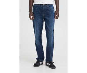 Straight-Jeans BLEND "BHROCK REG FIT PPNOOS", Herren, Gr. 30, Länge 34, denim dunkelblau, Denim/Jeans, Obermaterial: 99% Baumwolle, 1% Elasthan, Abriebeffekte, regular fit lang, Jeans Straight-Jeans,