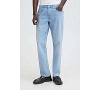 Straight-Jeans BLEND "BHROCK REG FIT PPNOOS", Herren, Gr. 31, Länge 30, denim light blau, Denim/Jeans, Obermaterial: 99% Baumwolle, 1% Elasthan, Abriebeffekte, regular fit lang, Jeans Straight-Jeans, 