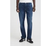 Straight-Jeans BLEND "BHROCK REG FIT PPNOOS", Herren, Gr. 33, Länge 30, denim dunkelblau, Denim/Jeans, Obermaterial: 99% Baumwolle, 1% Elasthan, Abriebeffekte, regular fit lang, Jeans Straight-Jeans,