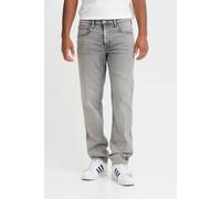 Straight-Jeans BLEND "BHROCK REG FIT PPNOOS", Herren, Gr. 33, Länge 30, denim lightgrau, 23, Denim/Jeans, Obermaterial: 99% Baumwolle, 1% Elasthan, Abriebeffekte, regular fit lang, Jeans Straight-Jean