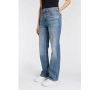 Straight-Jeans BOSS ORANGE "Ada 10.0 Premium Damenmode", Damen, Gr. 31, Länge 30, blau (dunkelblau 403), Denim/Jeans, Obermaterial: 100% Baumwolle, unifarben, Jeans Straight-Jeans, mit hohem Bund, Hig