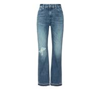 Straight-Jeans BOSS ORANGE "Ada High Rise Slim Premium Damenmode", Damen, Gr. 34, N-Gr, blau (medium blau 420), Denim/Jeans, Obermaterial: 100% Baumwolle, unifarben, Jeans Straight-Jeans, im Vintage L