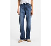 Straight-Jeans BOSS ORANGE "ADA HR 13.0 Premium Damenmode", Damen, Gr. 31, Länge 32, dunkelblau 402, Denim/Jeans, Obermaterial: 100% Baumwolle, unifarben, straight fit lang, Jeans Straight-Jeans, High