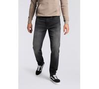 Straight-Jeans BOSS ORANGE "Re Maine Stretch Denim", Herren, Gr. 36, Länge 30, schwarz (schwarz005), Denim/Jeans, Obermaterial: 82% Baumwolle, 16% Polyester, 2% Elasthan, unifarben, regular fit lang,