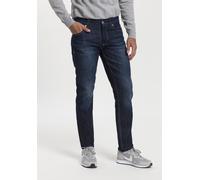 Straight-Jeans BRUNO BANANI "Dylan", Herren, Gr. 32, Länge 32, blau (dunkelblau), Obermaterial: 98% Baumwolle, 2% Elasthan, Basic, normal lang, Jeans Straight-Jeans, gerade Beinform, Used-Waschung, ni