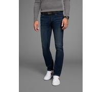 Straight-Jeans BRUNO BANANI "Hutch", Herren, Gr. 32, Länge 32, blau (dunkelblau), Denim/Jeans, Obermaterial: 98% Baumwolle, 2% Elasthan, normal lang, Jeans Straight-Jeans, gerade Beinform, teilweise m