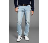 Straight-Jeans BRUNO BANANI "Hutch", Herren, Gr. 33, Länge 32, blau (light blau), Denim/Jeans, Obermaterial: 98% Baumwolle, 2% Elasthan, normal lang, Jeans Straight-Jeans, gerade geschnittenes Bein, n