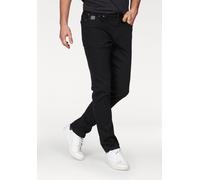 Straight-Jeans BRUNO BANANI "Hutch", Herren, Gr. 33, Länge 32, schwarz, Denim/Jeans, Obermaterial: 98% Baumwolle, 2% Elasthan, unifarben, normal lang, Jeans Straight-Jeans, gerade geschnittenes Bein,