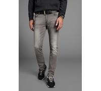 Straight-Jeans BRUNO BANANI "Hutch", Herren, Gr. 33, Länge 34, grau (grau wash), Denim/Jeans, Obermaterial: 98% Baumwolle, 2% Elasthan, unifarben, normal lang, Jeans Straight-Jeans, gerade geschnitten
