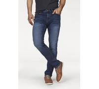 Straight-Jeans BRUNO BANANI "Hutch", Herren, Gr. 38, Länge 32, blau, Denim/Jeans, Obermaterial: 98% Baumwolle, 2% Elasthan, unifarben, normal lang, Jeans Straight-Jeans, gerade geschnittenes Bein, nie
