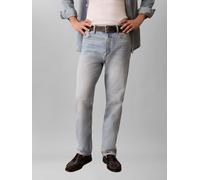 Straight-Jeans CALVIN KLEIN JEANS, Herren, Gr. 33, Länge 32, blau (washed signal), Denim/Jeans, Obermaterial: 100% Baumwolle, straight fit normal, Jeans Straight-Jeans, Regular fit mit Taschen (361731