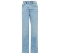 Straight-Jeans CALVIN KLEIN JEANS "HGH RS STRGHT CK ESS", Damen, Gr. 31, Länge 30, blau (lapis sky), Denim/Jeans, Obermaterial: 99% Baumwolle, 1% Elasthan, straight fit normal, Jeans Straight-Jeans, M