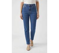 Straight-Jeans CALVIN KLEIN JEANS "HGH RS STRGHT CK ESS", Damen, Gr. 31, Länge 32, pacifico, Denim/Jeans, Obermaterial: 98% Baumwolle, 2% Elasthan, straight fit normal, Jeans Straight-Jeans, Mit Gürte