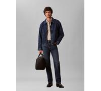Straight-Jeans CALVIN KLEIN JEANS "STNDRD STRGHT JEANS", Herren, Gr. 33, Länge 32, oil slick, Denim/Jeans, Obermaterial: 99% Baumwolle, 1% Elasthan, unifarben, straight fit lang, Jeans Straight-Jeans,