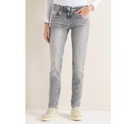 Straight-Jeans CECIL, Damen, Gr. 34, Länge 30, light grau wash, Jeans, 84% Baumwolle, 13% Polyester, 3% Elasthan, unifarben, normal, Jeans Straight-Jeans, im Denim-Style (72172510-34) light grau wash