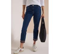Comfort-fit-Jeans CECIL, Damen, Gr. 32, Länge 30, dunkelblau wash, Jeans, 77% Baumwolle, 20% Polyester, 3% Elasthan, unifarben, lang, Jeans, 5-Pocket-Style (56569933-32) dunkelblau wash