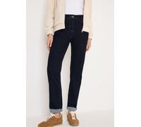 Straight-Jeans CECIL "Style Toronto", Damen, Gr. 28, Länge 30, rinsed wash, Denim/Jeans, Obermaterial: 69% Baumwolle, 29% Polyester, 2% Elasthan. Futter: 52% Polyester, 48% Baumwolle, unifarben, slim