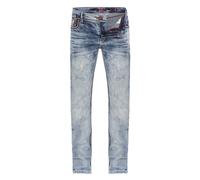 Straight-Jeans CIPO & BAXX "Cipo & Baxx Jeanshose CD892", Herren, Gr. W40/L34, blau, Casual, regular fit, Jeans Straight-Jeans, mit stylischer Waschung (31473310-40) blau