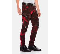 Cipo & Baxx Cargohose, im rockigen Design 36, Länge 32 rot Herren Cargohosen Hosen Cargohose 36, Länge 32 rot