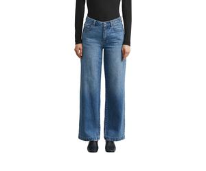 Straight-Jeans COMMA, Damen, Gr. 34, N-Gr, blau, Denim/Jeans, Obermaterial: 100% Baumwolle, unifarben, straight fit lang, Jeans Straight-Jeans, mit Gürtel-Detail / Reine Baumwolle (30822302-34) blau