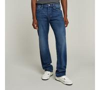 Straight-Jeans G-STAR "Dakota Regular Straight", Herren, Gr. 33, Länge 34, blau (worn in waterspouts), Denim/Jeans, Obermaterial: 94% Baumwolle, 5% Elastomultiester, 1% Elasthan, gerade normal, Jeans